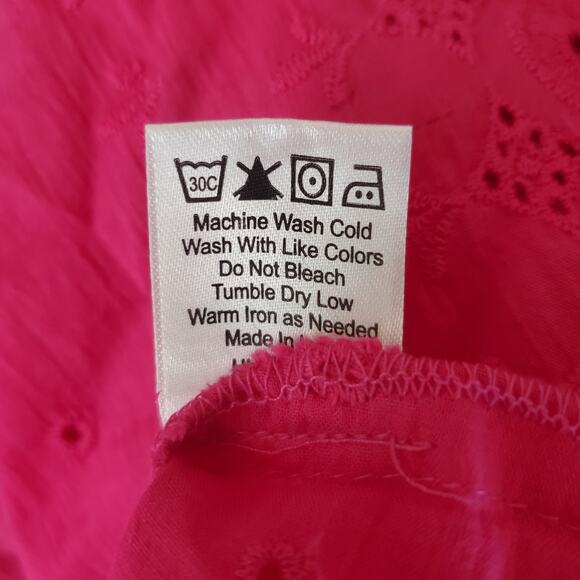 House of Harlow Pink Eyelet Blouse XS - Picture 9 of 9